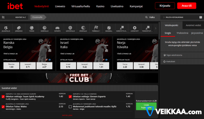 iBet vedonlyönti ja kasino